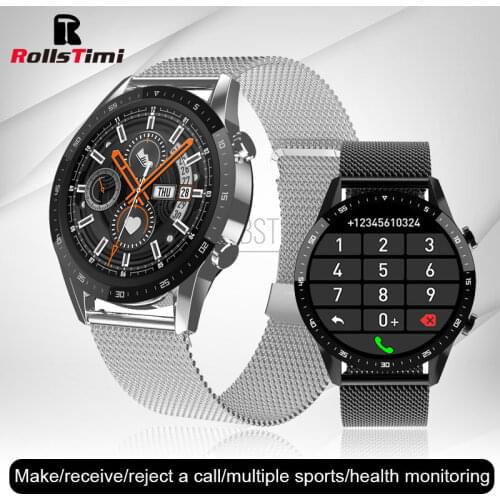Rollstimi New Smart Watch Men Lady Heart Rate Bluetooth call Information Reminder Sport Waterproof wristband for Android IOS