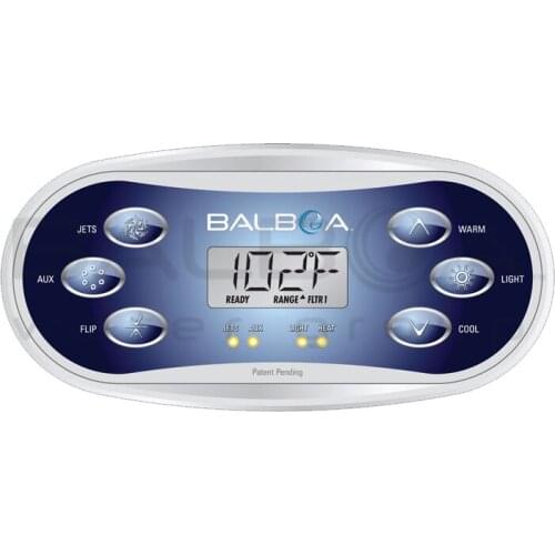 Spa Topside Panel Balboa Revolution TP600 Jets, Aux, Flip, Warm, Light, Cool (55673-05)