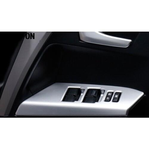 TOMEFON ABS Chrome Door Armrest Cover Window Lifter Switch Button Interior Moulding 4Pcs For Toyota RAV4 RAV 4 2016 LHD