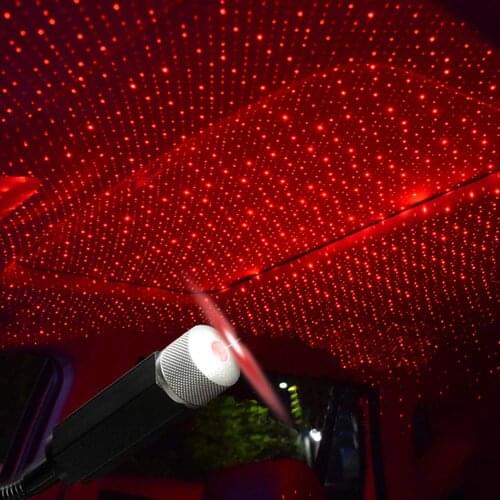 USB LED Car Roof Star Projector Night Light Adjustable Atmosphere Galaxy Party Lamp Decorative Lamp Multiple Lighting Effects