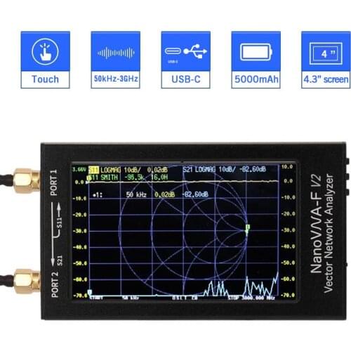 For S-A-A-2 NanoVNA-F V2 Vector Network Analyzer Digital Nano VNA Tester HF VHF UHF USB Logic Antenna Analyzer Standing