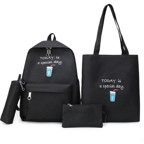 Weysfor 3Pcs/Set High School Backpack Bags for Teenage Girls 2020 Canvas Travel Backpack Women Bookbags Teen Student Schoolbag