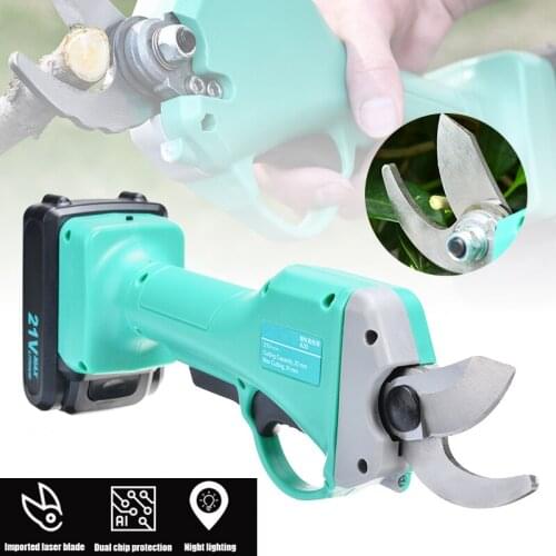 1pc Cordless Rechargeable Electric Pruning Shears Secateur Branch Cutter Scissor With Battery Garden Pruner Cutting Tool
