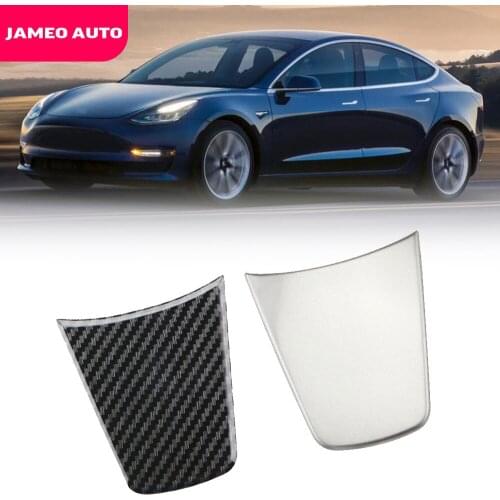 Jameo Auto 1Pc Interior Car Steering Wheel Decoration Sequins Cover Trim for Tesla Model 3 2017 - 2020 Accessories
