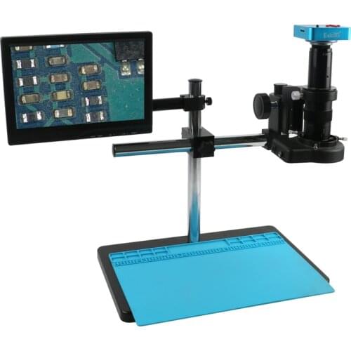 1080P 60FPS 38MP 2K HDMI Video Microscope Camera 180X/300X Lens Single Arm Rotating Bracket For Phone PCB Motherboard Repair