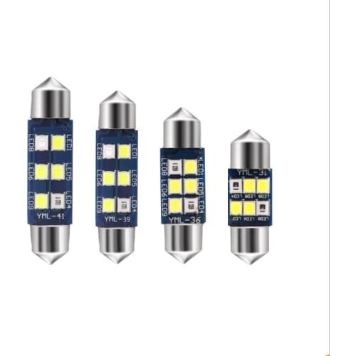 2pcs Gradual Change Blue To White LED C5W C10W Car Reading Light Auto Festoon Interior Dome Lamp Bulb 31mm 36mm 39mm 41mm 6000k