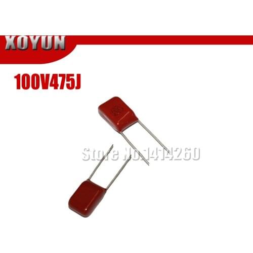 5PCS 100V475J 475J 4.7UF Pitch 10mm 475J 100V CBB Polypropylene Film Capacitor