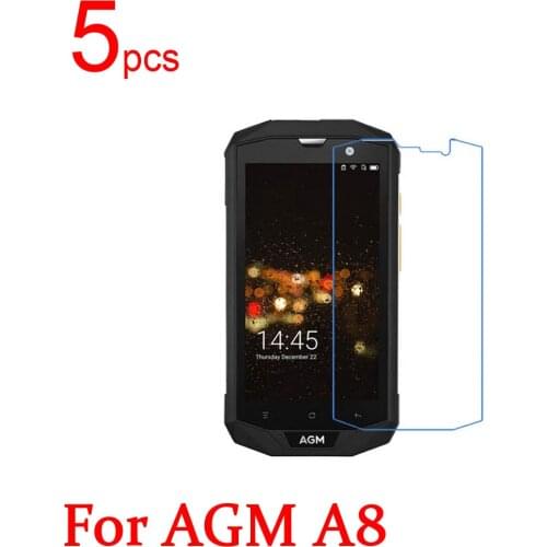 5pcs Ultra Clear glossy/Matte/Nano anti-Explosion LCD Screen Protectors Film Cover For AGM A8 X1 Protective Film +cloth