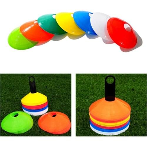 5X5X19.5cm Soft Disc Cone Football Training Sign Dish Pressure Relief Bumps Cones Discs Marker Bucket PE Sports Accessories