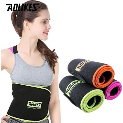 AOLIKES 1PCS Gym Body Shaping Lumbar Belt Adjustable For Women Men Waist Support Fitness belly sport belt Lumbar Brace