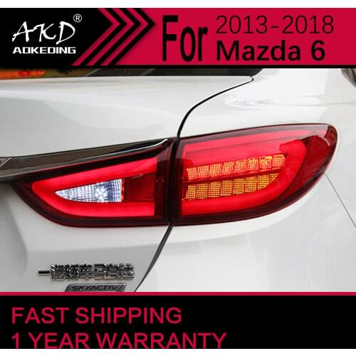 AKD Car Styling Tail Lamp for Mazda 6 Tail Lights Mazda6 Atenza LED Tail Light LED Signal LED DRL Stop Rear Lamp Accessories