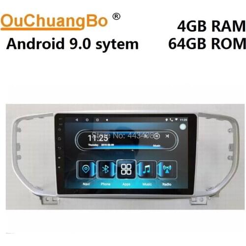 Ouchuangbo car gps audio player head units for Kia Sporatage 2019 support 8 cores 4GB+64GB andriod 9.0 OS