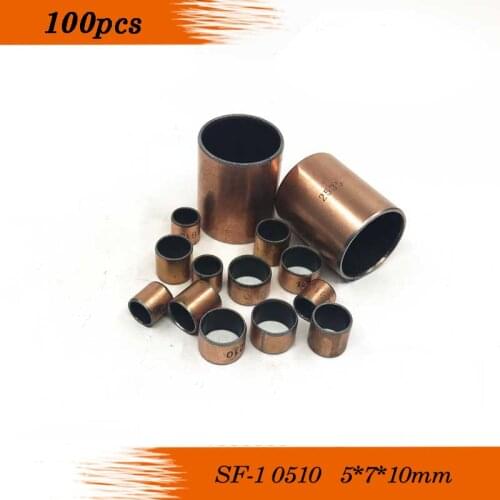Free shipping SF-1 0510 5*7*10 Oilless bush Self-lubricating bushing Sintered bush Size 5x7x10 mm