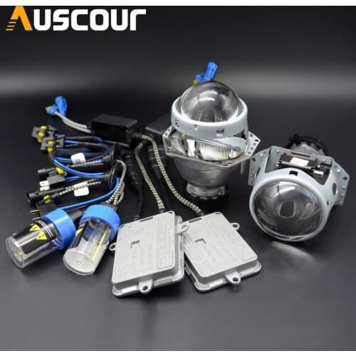 3.0inch hella5 Car Bi xenon Hid Projector Lens 55w 6000K AC Xenon Kit Ballast D2H Xenon Bulb Conversion Kit Car Assembly Modify