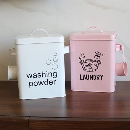 Home simple washing powder barrel iron rice box snack box storage box sealed storage tank XI4041024