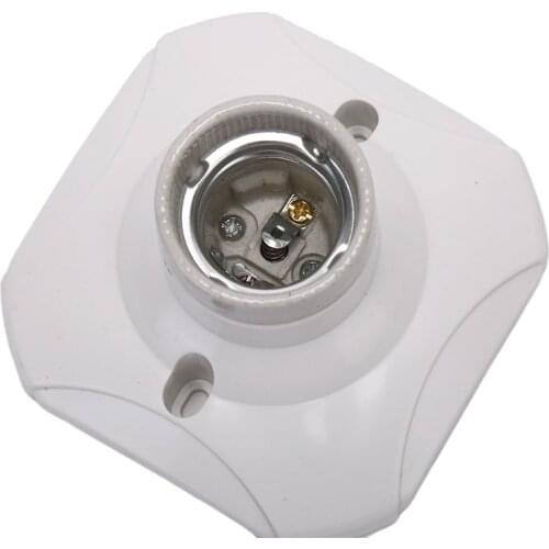 E27 Lamp Holder Ceramic Round Lamp Bulb Socket E27 Bulb Holder Lamp Socket High Temperature Resistance Lamp Base 220 (V)