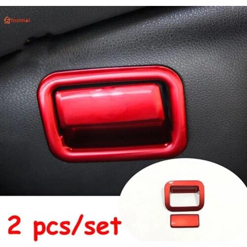 Interior Co-pilot Glove Box Handle Bowl Cover Frame Panel Trims For Toyota Camry 2018-2021 Carbon Fibre Car Styling Accessories