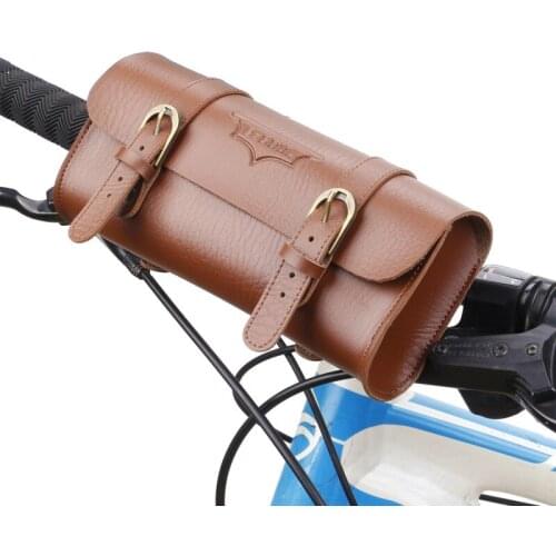 PU Leather Cycling Bag Retro Bicycle Tail Bag Saddle Rear Pannier Personalized Riding Vintage Bike Bag