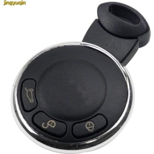 Jingyuqin for BMW Mini Cooper Auto Smart Key With Blank Styling 3 Buttons Remote Smart Card Key Shell Cover Replacement Fob