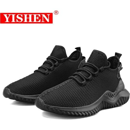 YISHEN Fashion Men Sneakers Mesh Casual Shoes Lace-up Mens Shoes Lightweight Vulcanize Shoes Walking Sneakers Zapatillas Hombre