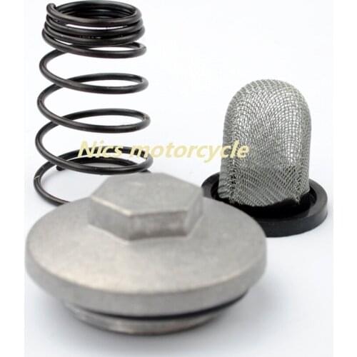 OIL FILTER STRAINER CAP SEAL SPRING FOR GY6 50CC 125CC 150CC 4 STORKE SCOOTER
