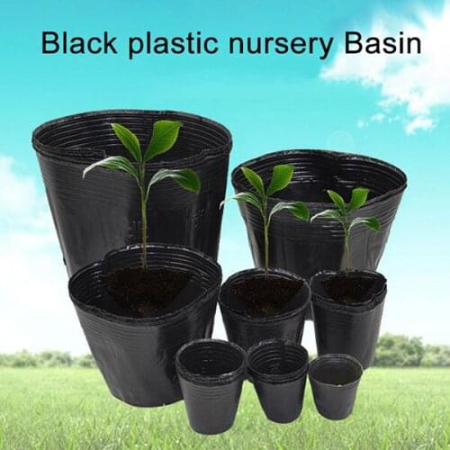 100pcs/lot Plastic Nursery Pot Plant Seedling Pouch Holder Raising Bag Nutrition Pots Garden Supplies
