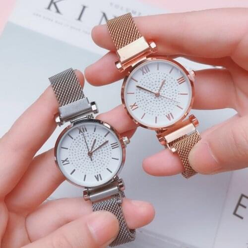 Fashion Magnet Watch For Women Luxury Rhinestones Ladies Wristwatches Quartz Female Watches Round Clocks Party Dress Gifts часы