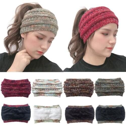 Fashion Warmer Winter Hats for Women Girls Hat Crochet Knitted Beanies Cap Velet Thick Female Cap