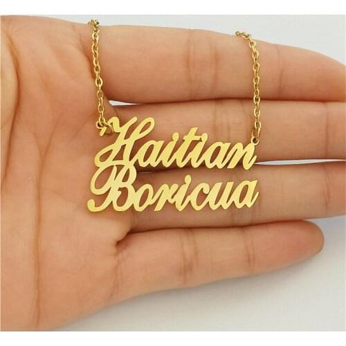 Custom Nameplate Name Necklace Fashion Letter Personalized Jewelry Silver Long Chain Choker Necklace Women Colares Etnicos