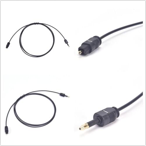 New 1pc For Toslink to Mini Plug 1M Toslink Audio Cable Digital Optical SPDIF Audio Cable Wire3.5mm Audio Connector Cable