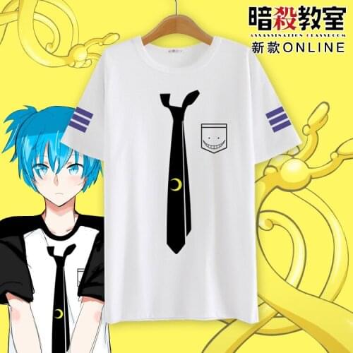 2018 new men and women fashion casual cosplay anime Assassination Classroom T-shirt short-sleeved printed polyester T-shirt