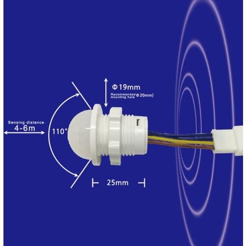 New PIR Infrared Motion Sensor Light Time Delay Adjustable Mode Detector Switch for Home Lighting SCI88
