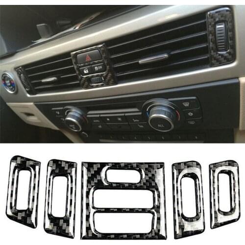 Vent Air Outlet Trim For BMW 3 Series E90 E92 E93 2005-2012 Replacement Parts Interior Accessory Decorative 5pcs Auto