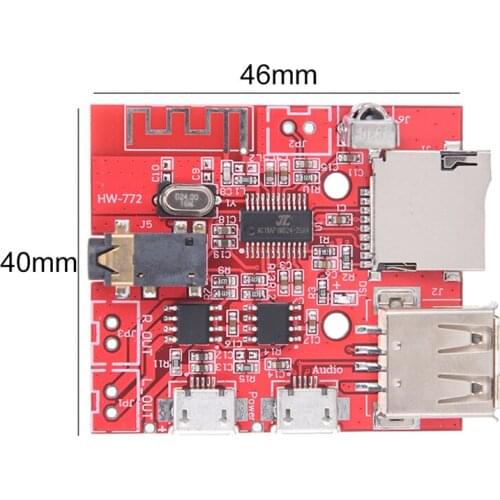 Bluetooth Audio Receiver Board USB Sound Card 3Wx2 Amplifier Support U Disk
