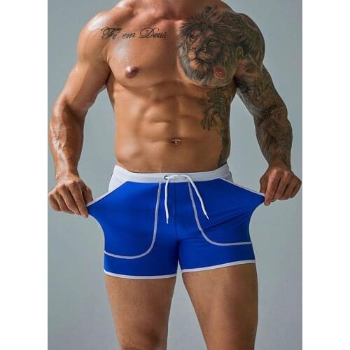 Mens Swimming Trunks New Big Pocket Nylon Boxer Shorts Summer Swimming Pool Beach Quick-Drying Shorts 2021 Fashion Swimsuit