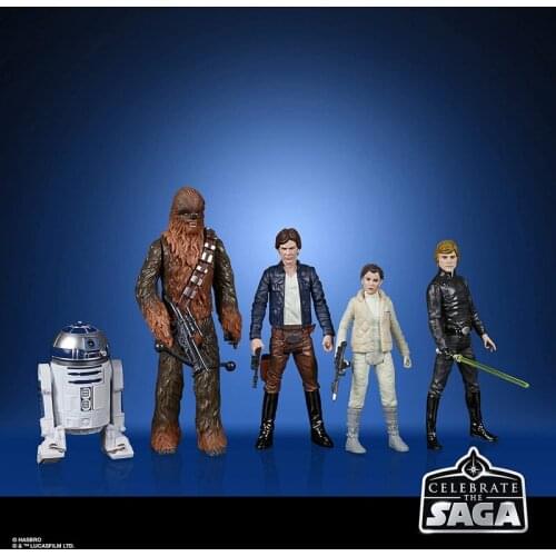 Hasbro Genuine Star Wars Rebel Alliance Han Solo Luke Skywalker Chewbacca R2-D2 Joints Movable Action Figure Toys Children Gifts