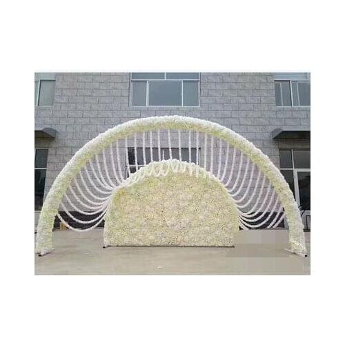 Semi - round arch shelf. Wedding - arc trussed cherry blossom arch - arch. Iron arch flower door..015