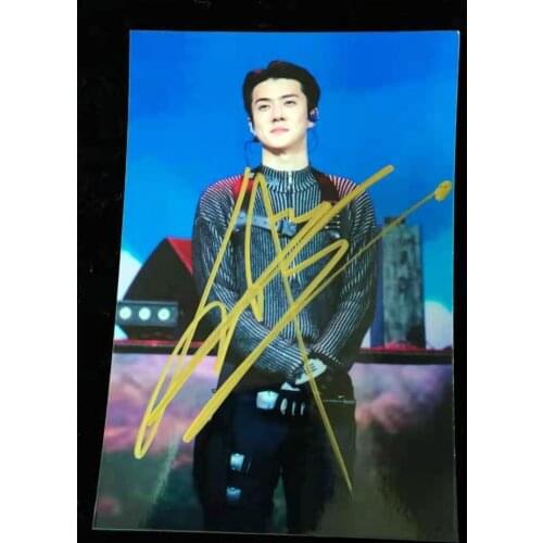 Hand signed EXO Oh SeHun Se Hun autographed photo 4*6 032021