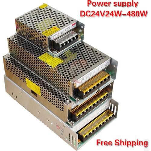 DC24V16.5A 400W DC24V1A 2A 2.5A 3A 5A 6A 10A 15A 20A lighting Transformers 24V25W 60W 480W LED Driver light Switch Power Supply
