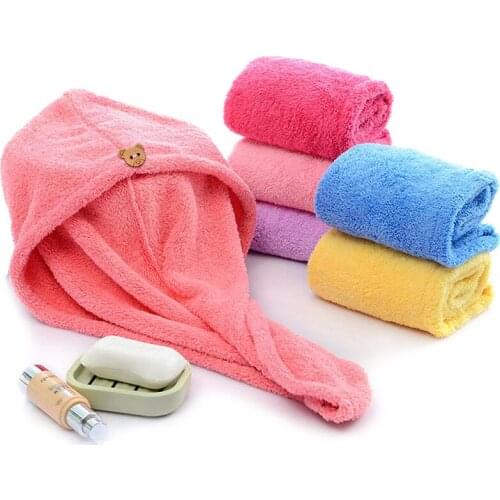 Magic Microfiber Hair Fast Drying Dryer Towel Bath Wrap Hat Quick Cap Turban Dry Bahroom towels
