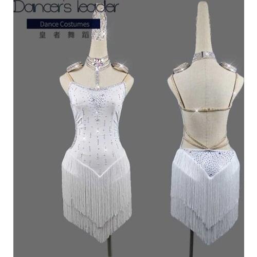 High-end Custom Latin Dance Dress Sexy Sling Dance Competition Costume Female Adult Children Stage Professional Costume