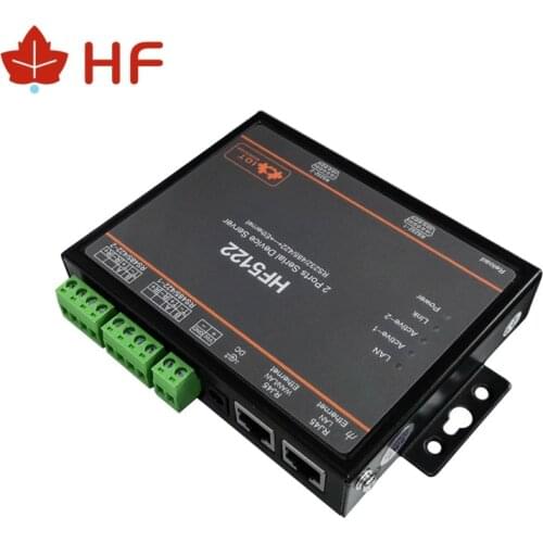 High Flying HF5122 Two Ports RJ45 RS232/485/422 Serial To Ethernet DTU Free RTOS Serial Transmission Converter Serial Server