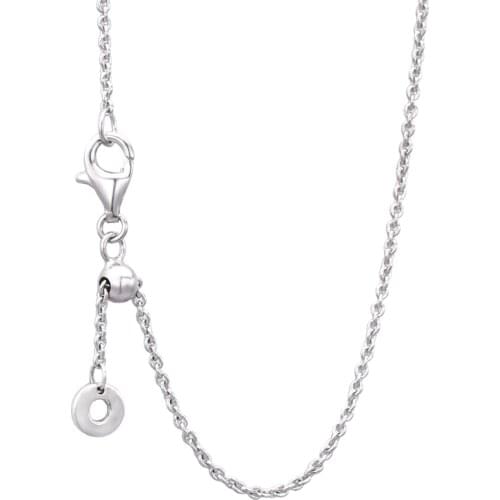 Ajax 925 Sterling Silver Necklace Women Adjustable Type Contracted Design Necklace Women Jewelry Fit Pendant Charms