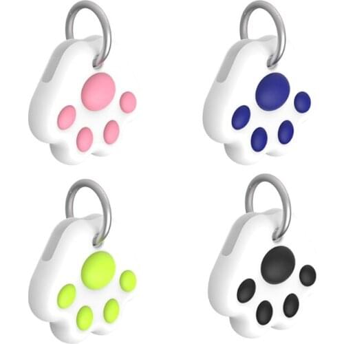 Cat Paw Protective Cover Silicone Case Protector for -Galaxy SmartTag Tracker