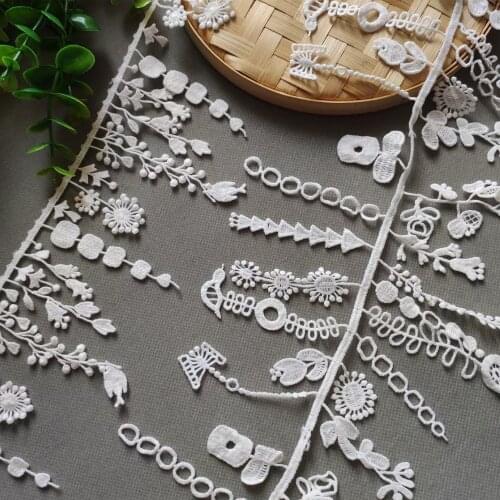 19Yards 8.7cm 17cm Tassel Embroidery Lace Fabric Garment Needlework Sewing DIY Handmade Accessories Dress Decoration 286