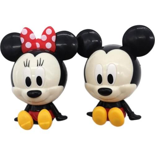 2pc Set 9cm Qposket Mickey Mouse Action Figure Toys Kawaii Mickey Minnie Figurine Model Dolls Gifts Kids Toys