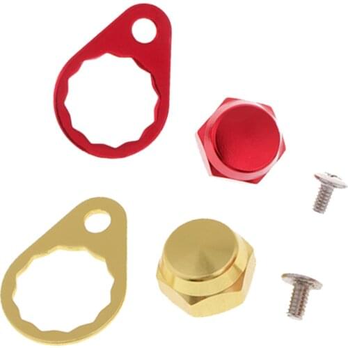 2pcs Baitcasting Fishing Reel Handle Crank Nuts Plate Screw Cap, Right Hand