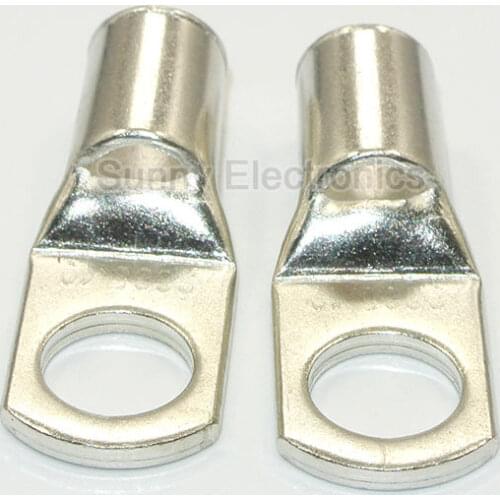 20) 4 GAUGE 4 AWG X 1/4 in TINNED COPPER LUG BATTERY CABLE CONNECTOR TERMINAL Heavy-duty Lugs SC25-6