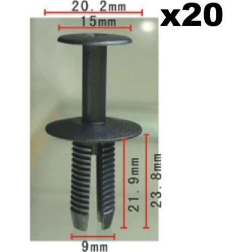 20x For BMW F30, F31, F34, F35 Plastic Rivet Trim Clips- For Boot Linings, Trim & Trunk Floor Mats 51127004445