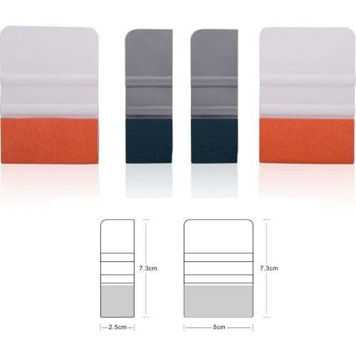 FOSHIO 4pcs Car Sticker Styling Squeegee Set Vinyl Film Car Wrap No Scratch Suede Felt Scraper Vehicle Car Window Tint Scraper